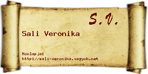 Sali Veronika névjegykártya